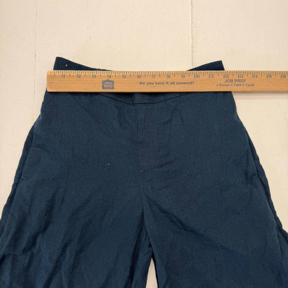 Banana Republic Pants Womens XXS Petite Blue Wide Leg Cropped Elastic Waist